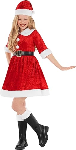 Miniatura 5 de Morph - Disfraz de Papá Noel para niñas, disfraz de Papá Noel para niñas, vestido de señora Claus para niñas, disfraz de señora Claus para niños,