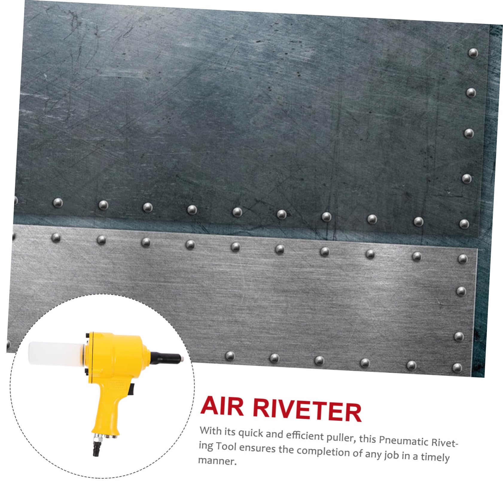 OUNONA Remachadora Neumática Industrial 2 Pulgadas para Tuercas Herramienta Manual de Aluminio Diseño Ergonómico para Profesional