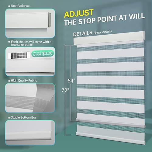 Miniatura 4 de Persianas motorizadas de cebra para ventanas