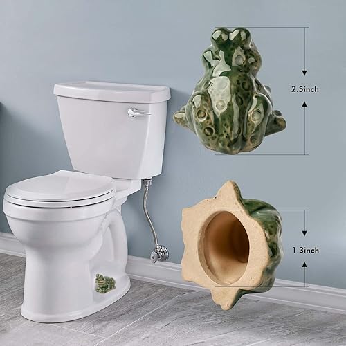 Miniatura 24 de Tapas de pernos de suelo de tortuga marina verde, tapas de cerámica para pernos de inodoro de tortuga marina, bonita decoración de baño, divertidos