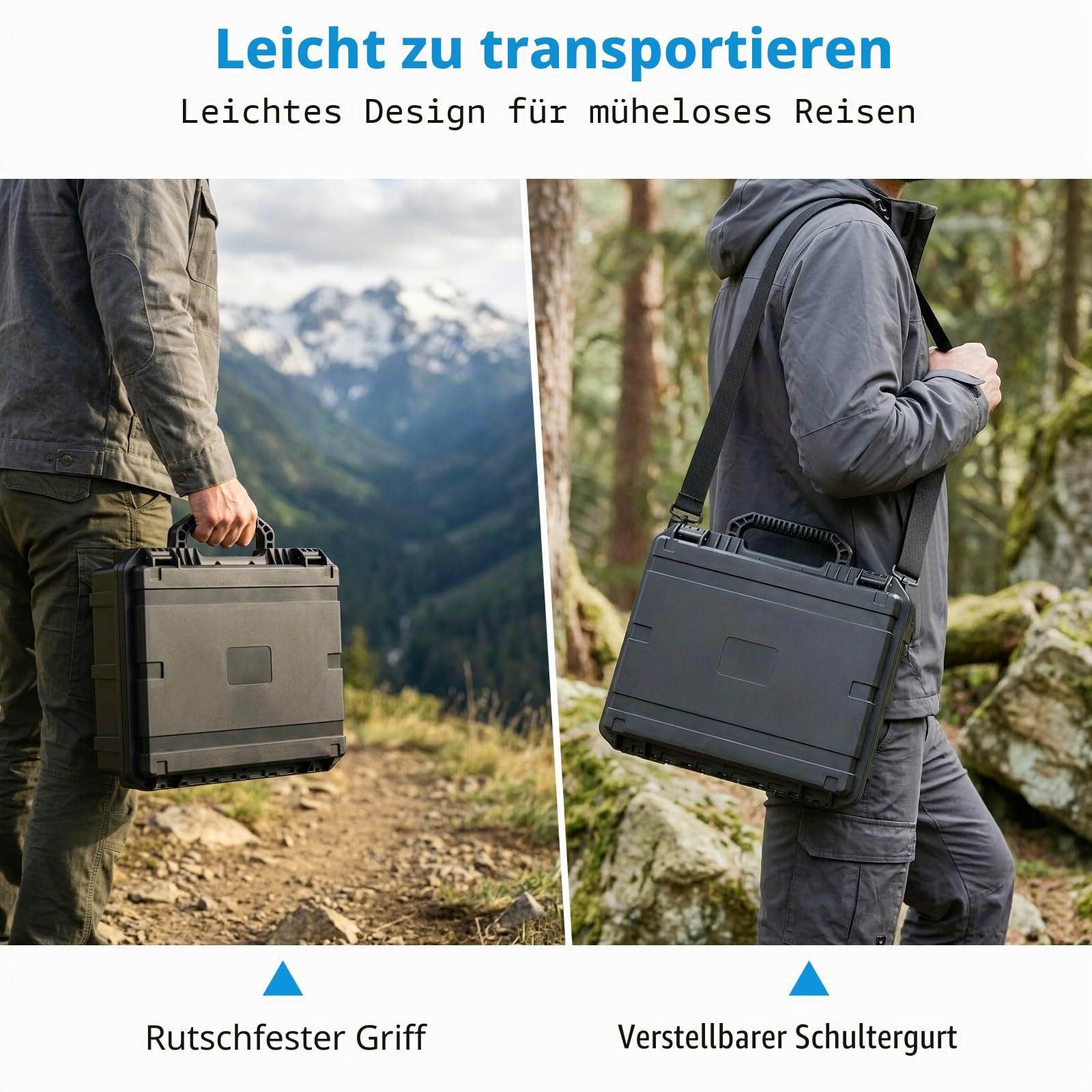 Starlink Mini Tasche, mit Metall Montagestativ, wasserdicht & stoßfest, Hartgehäuse für sämtliches Starlink Mini Zubehör, ideal für Camping, Reisen und Wohnmobile