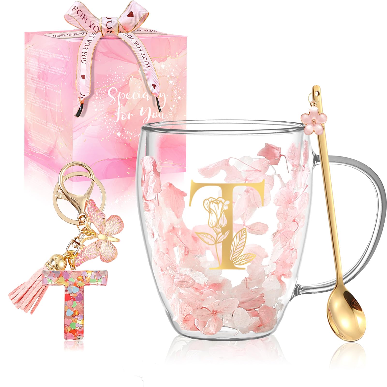 Gifts for Women Glass Coffee Mugs Unique Birthday Gift for Her Ladies Espresso Tea Cups Personalised Friendship Gifts Cute Double Walled Glass Mugs Christmas Xmas Presents for Best Friend Girlfriend