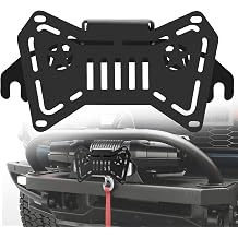 Flip-Up License Plate Bracket 10" Hawse Fairlead Winch Mount Front Holder