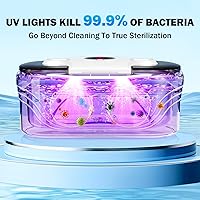 Vista 3 de Limpiador ultrasónico, limpiador de joyas de 48 KHz, limpiador ultrasónico de retenedor para gafas, anillos, correa de reloj, collar, blanco