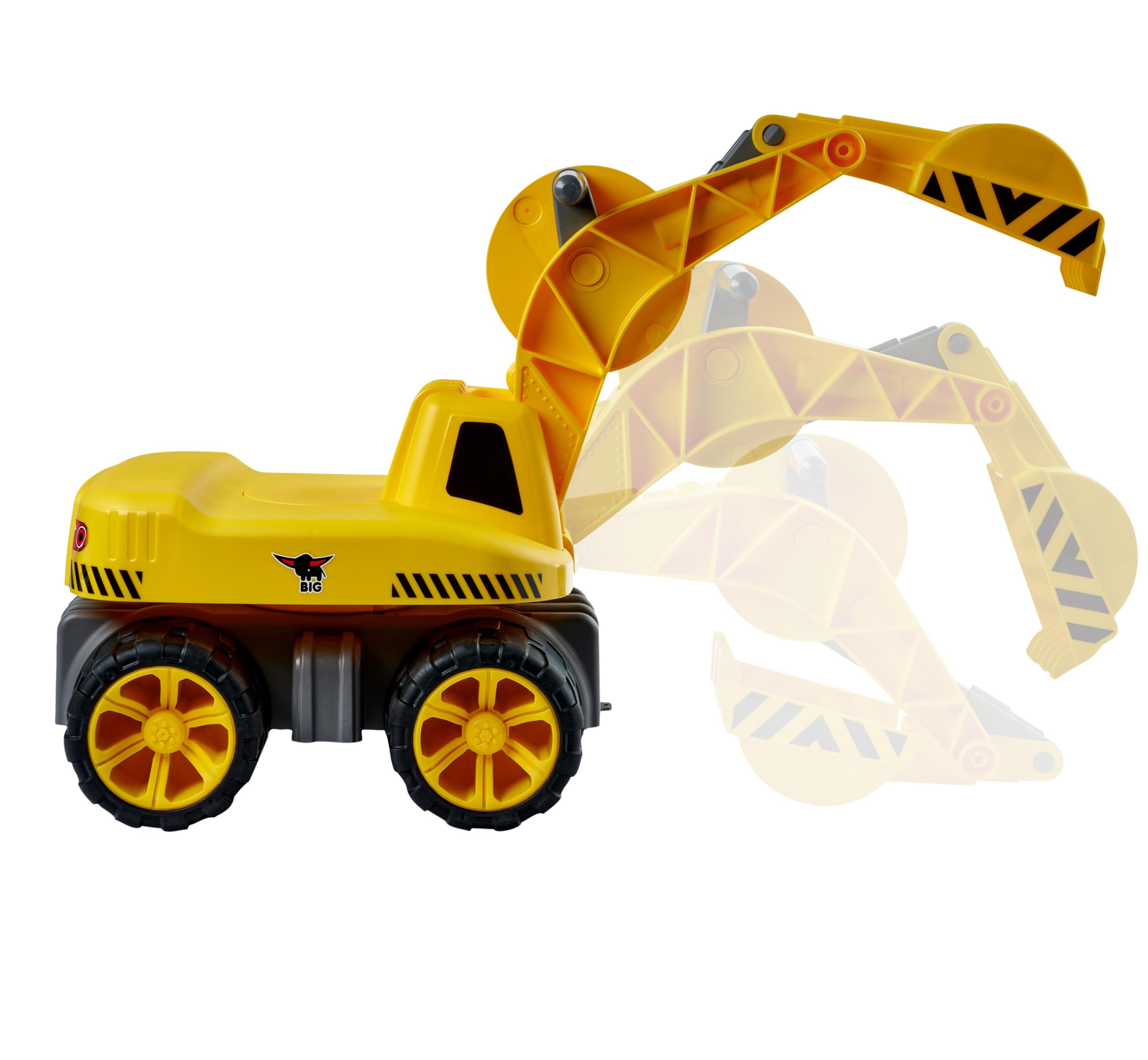 BIG - 800055811- Maxi Excavadora Power Worker- Amplio Asiento para el niño con Giro 360º- a Partir de 3 años