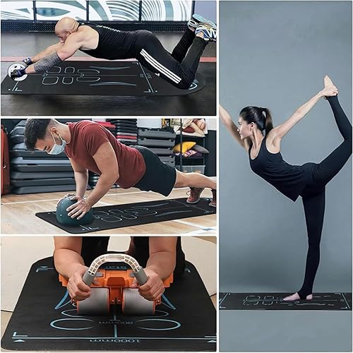 Miniatura 6 de Alfombrilla de entrenamiento antideslizante para rueda de abdominales, alfombrilla de ejercicio con bolsa de almacenamiento, equipo de ejercicio