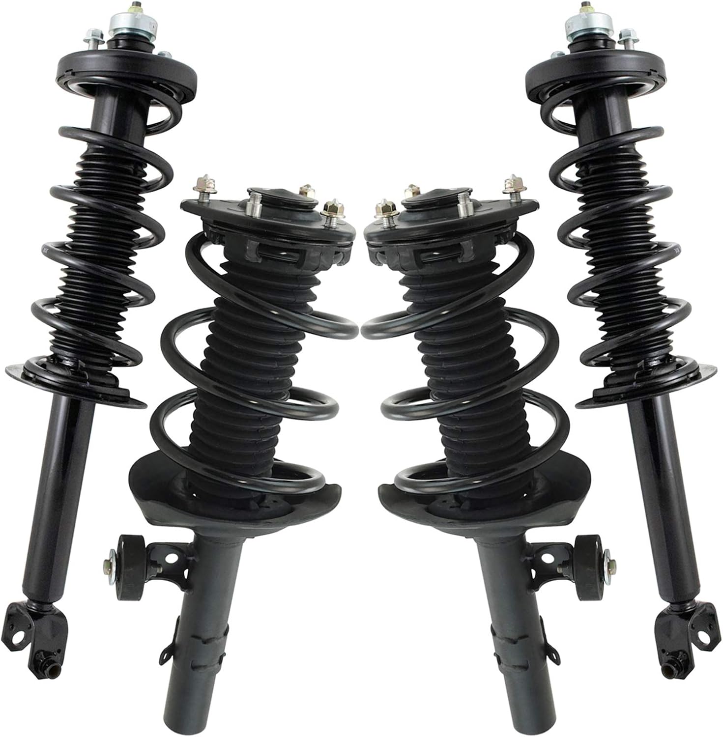 TRQ Front and Rear Strut & Coil Spring Assembly Set Driver & Passenger Sides Compatible with 13-17 Honda Accord