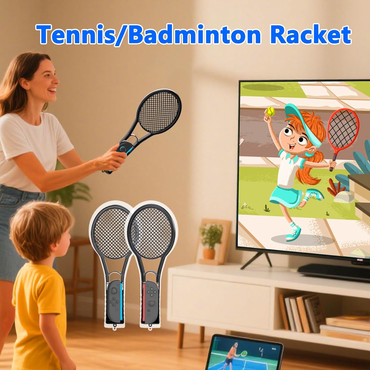 HEYSTOP Sports Accessories for Nintendo Switch 2 ,10 in 1 Family Sports Accessories Kit for Nintendo Switch 2 Games, with Leg Strap,Golf Clubs,Tennis Rackets,Sword Grips,Joy-con wrist straps - Image 3