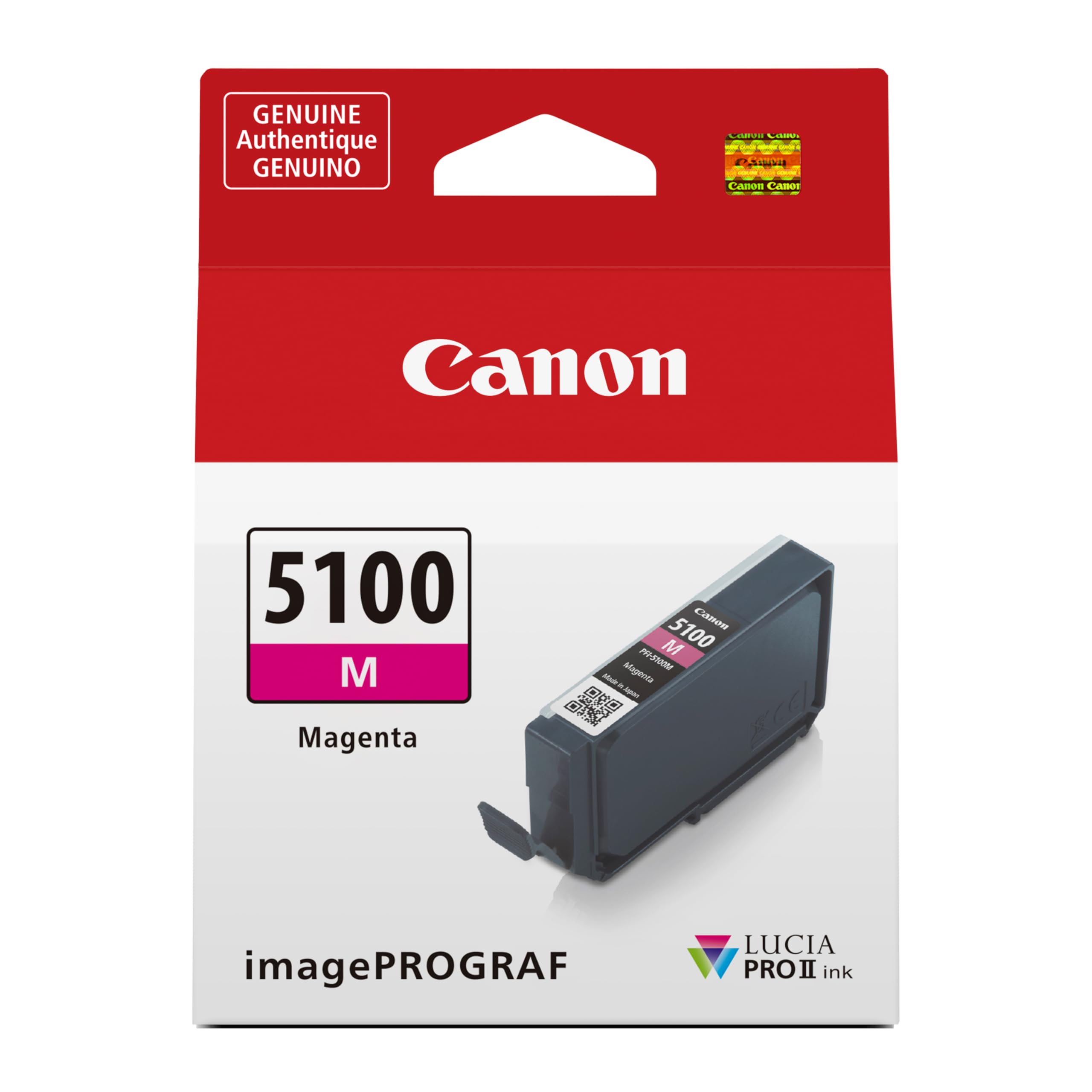 Canon PFI-5100 Genuine Magenta Ink Tank, Compatible with ImagePROGRAF PRO-310 Printers