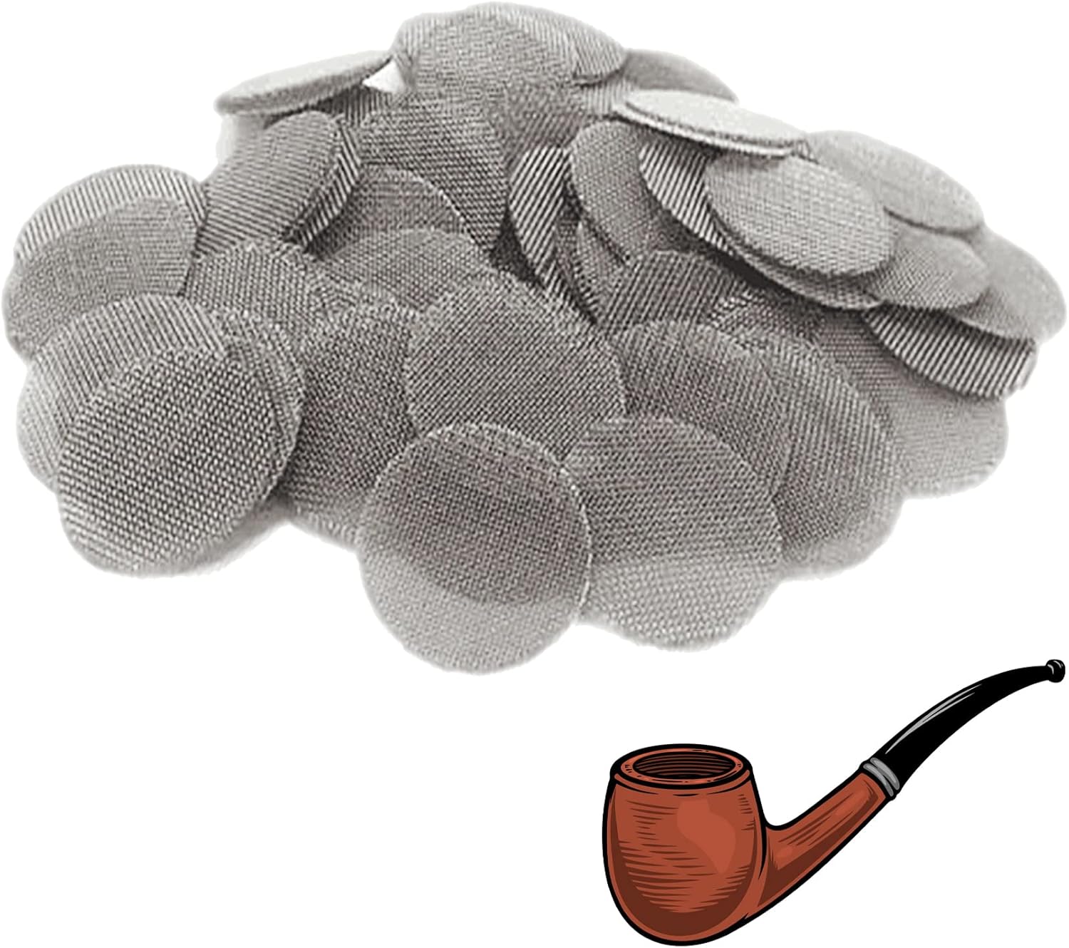 200pcs Pipe Screens,15mm Reusable Stainless Steel Smoking Pipe Screen Filters,Mesh Gauze Screens