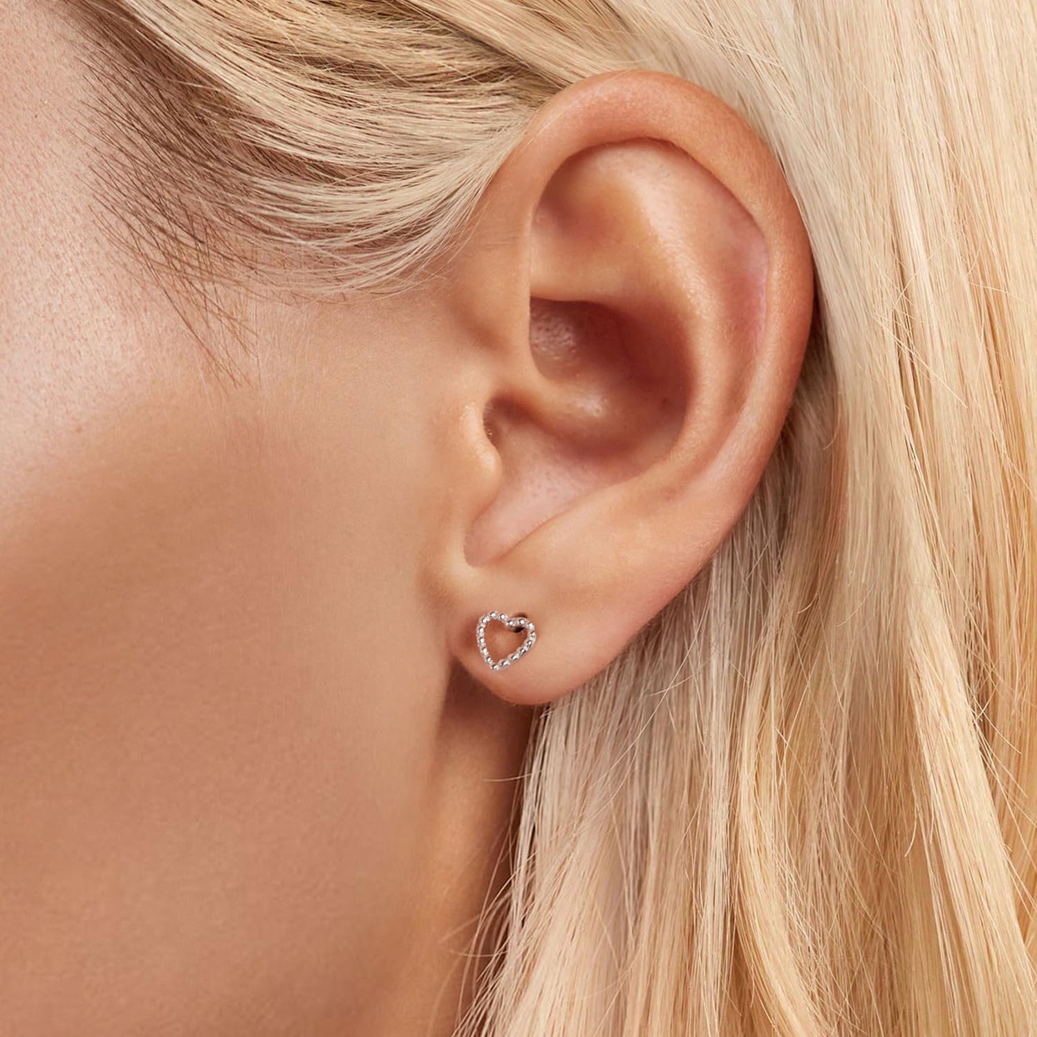 YCTTKDD Herz-Creolen aus 925er-Sterlingsilber für Damen, Teenager, Mädchen, minimalistisch, süßer Liebestropfen
