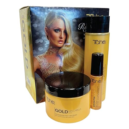 Miniatura 2 de Juego de champú, mascarilla capilar y suero de queratina dorada (10.1 fl oz, 10.1 fl oz, 1.0 fl oz)