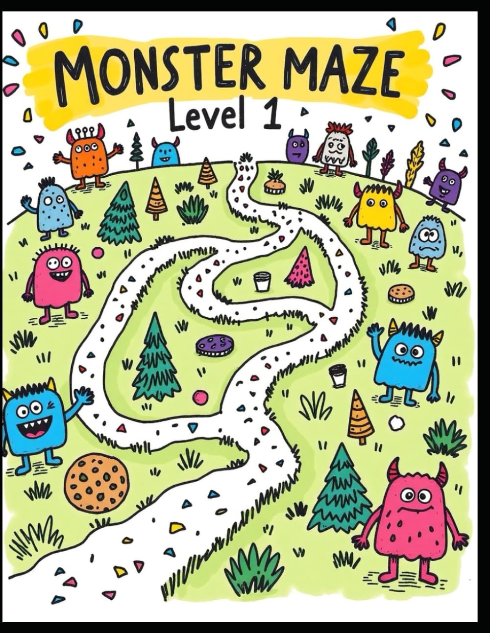 Monster Maze – Level 1: Fun & Easy Monster‑Themed Mazes for Young Learners (Ages 4–7) (Puzzle World for Young Thinkers)