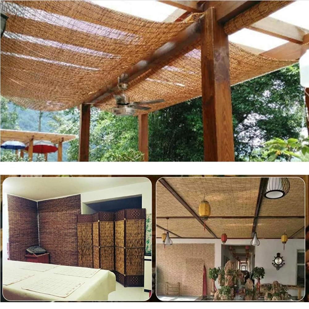 Tende romane in bambù naturale intrecciato a mano, per interni ed esterni, per balcone, giardino, camera da letto, soggiorno, tenda in legno (120 x 300 cm)
