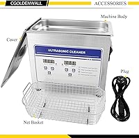 Vista 4 de 6L profesional de acero inoxidable multifuncional limpiador ultrasónico anteojos Limpiador de la joyería digital Grado Comercial