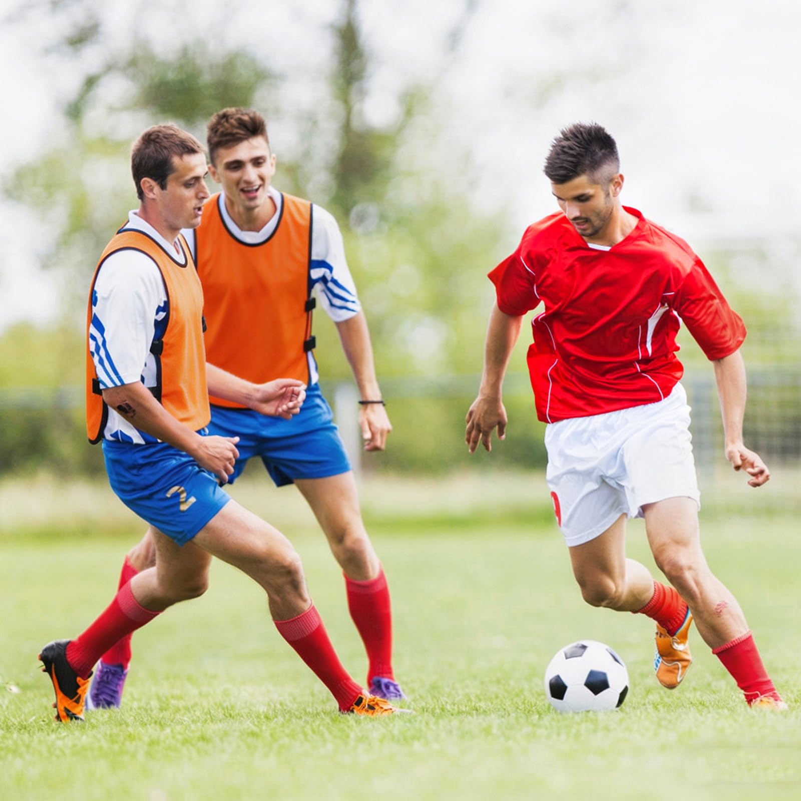 PORFOYO Set di 14 canotte da calcio per adulti, 70 x 47 cm, bavaglini sportivi per allenamento di squadra, unisex, per pallavolo