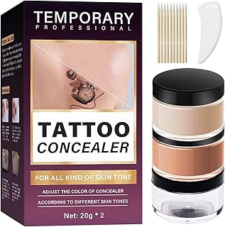 Tattoo Cover Up Makeup Waterproof, 2 Colors Tattoo Concealer, Invisible Tattoo Cover Up, Suitable