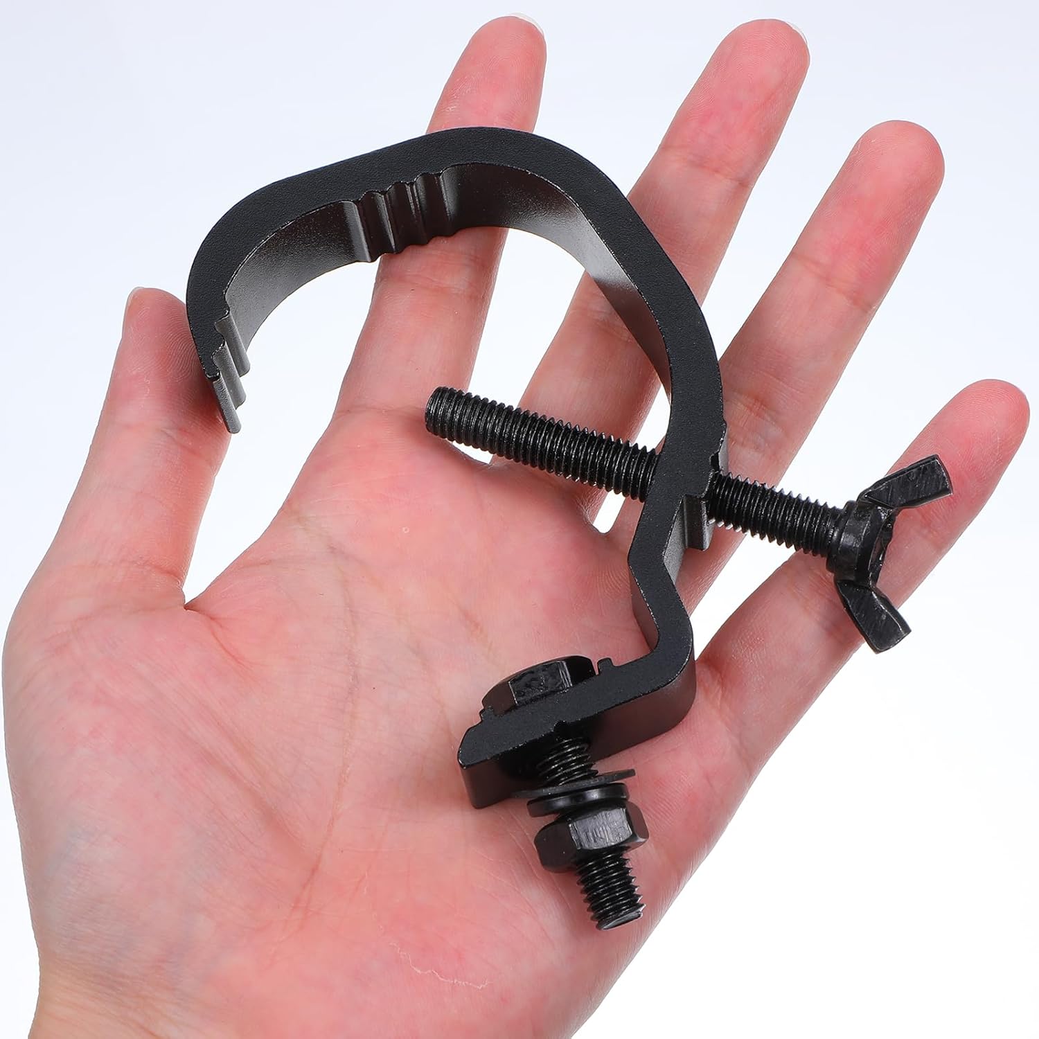 10 Pack Stage Light Clamp Hook, Aluminum Alloy Truss C-Clamp, Heavy Duty Stage Lights Truss Clamp for DJ Lighting Bar Lights Spot Light, Fit for 1.18-2 Inch OD Tube/Pipe, Black - Image 5