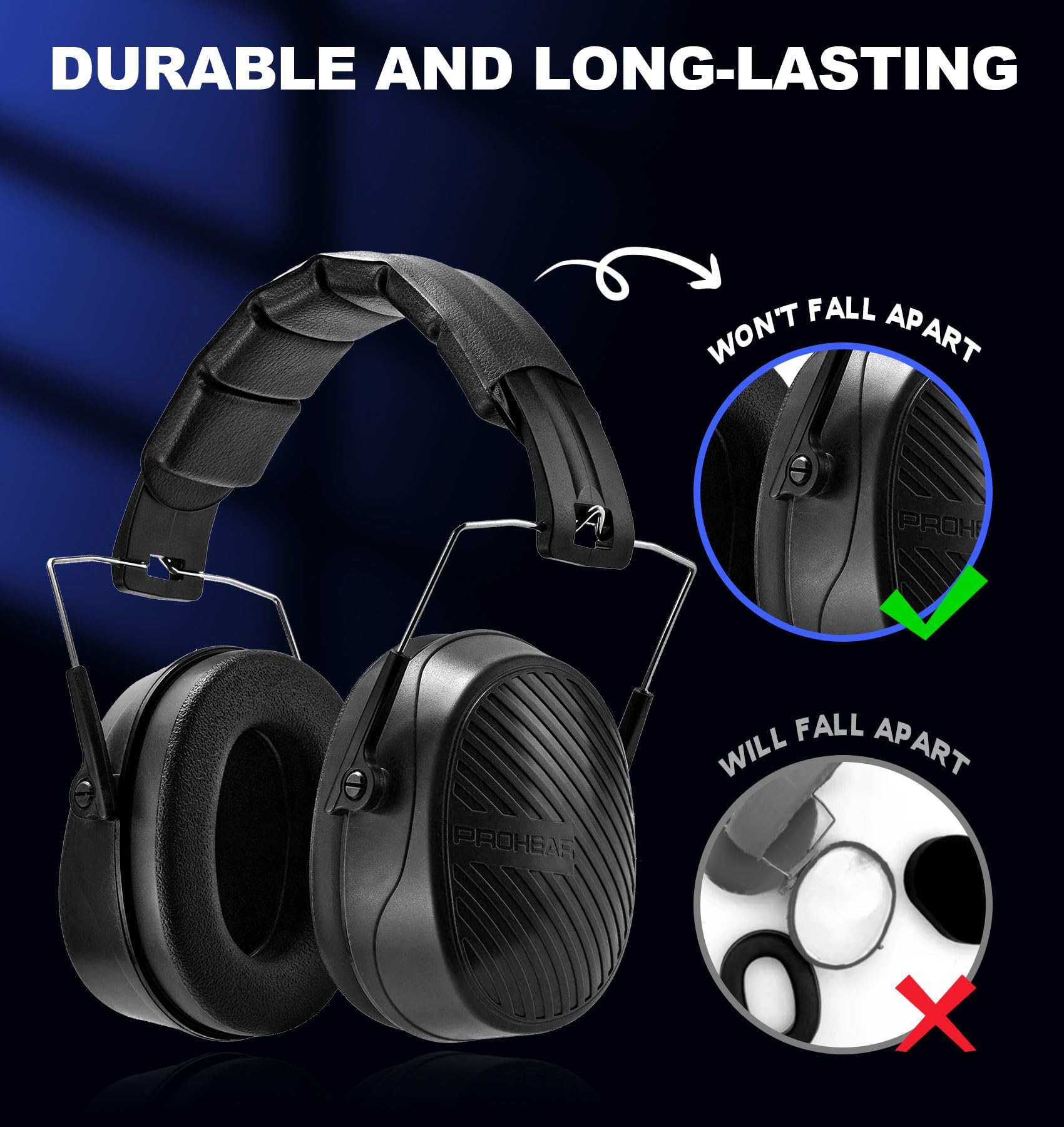 PROHEAR Ear Muffs - 28dB Noise Reduction -6