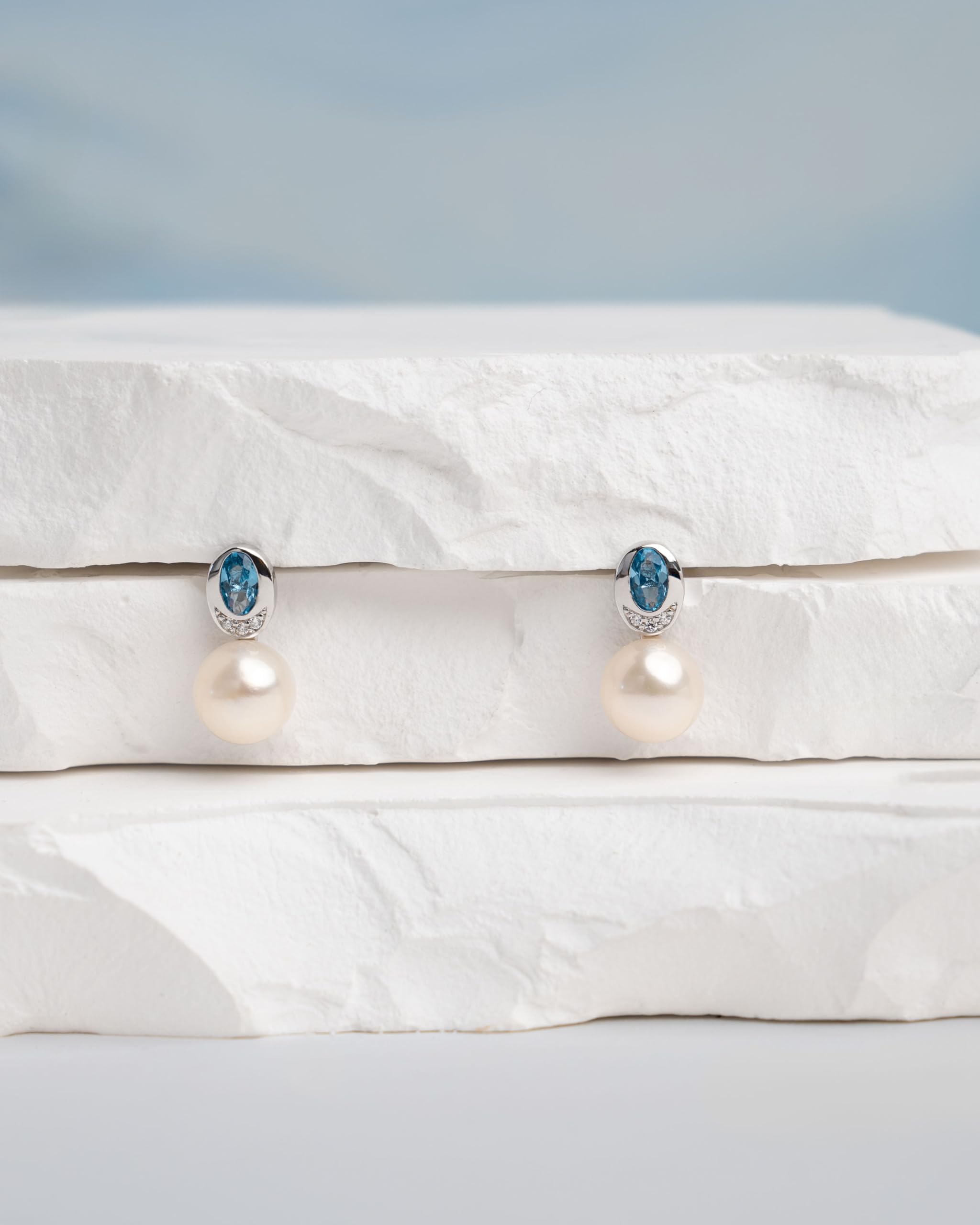 SECRET & YOU Orecchini Donna Perle Coltivate d'Acqua Dolce e Zirconi | Design Tu ed Io | Argento 925 Rodiato
