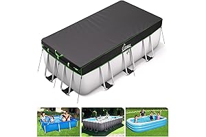 UIRWAY 12x24 FT Rectangular Pool Cover with Reflective Strips