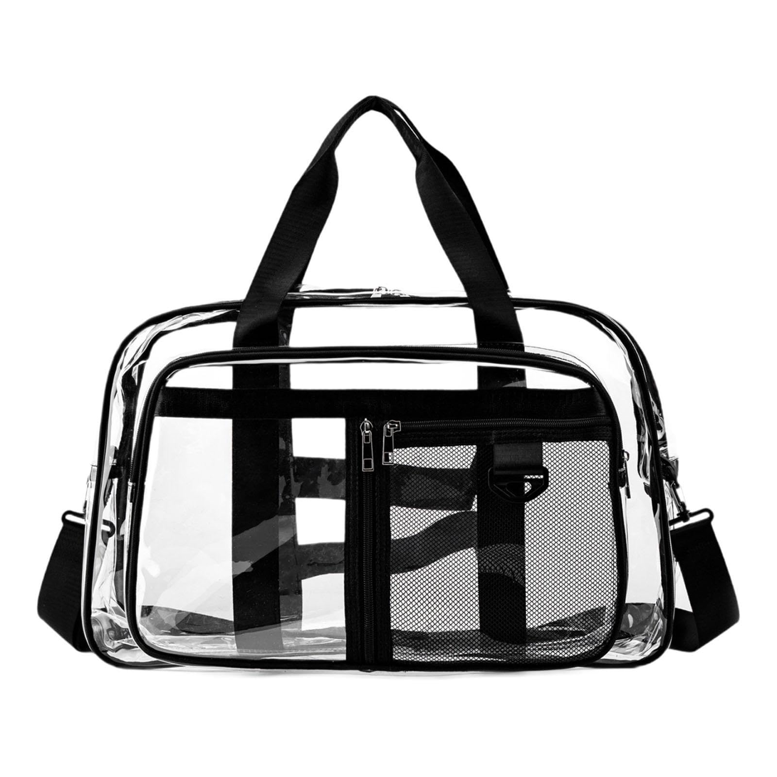 Clear Tote Bag Pouch Women's Shoulder Bag for Music Festival Commuting Beach Black|Clothing Shoes & Accessories| Womens Handbags & Bags-image-44