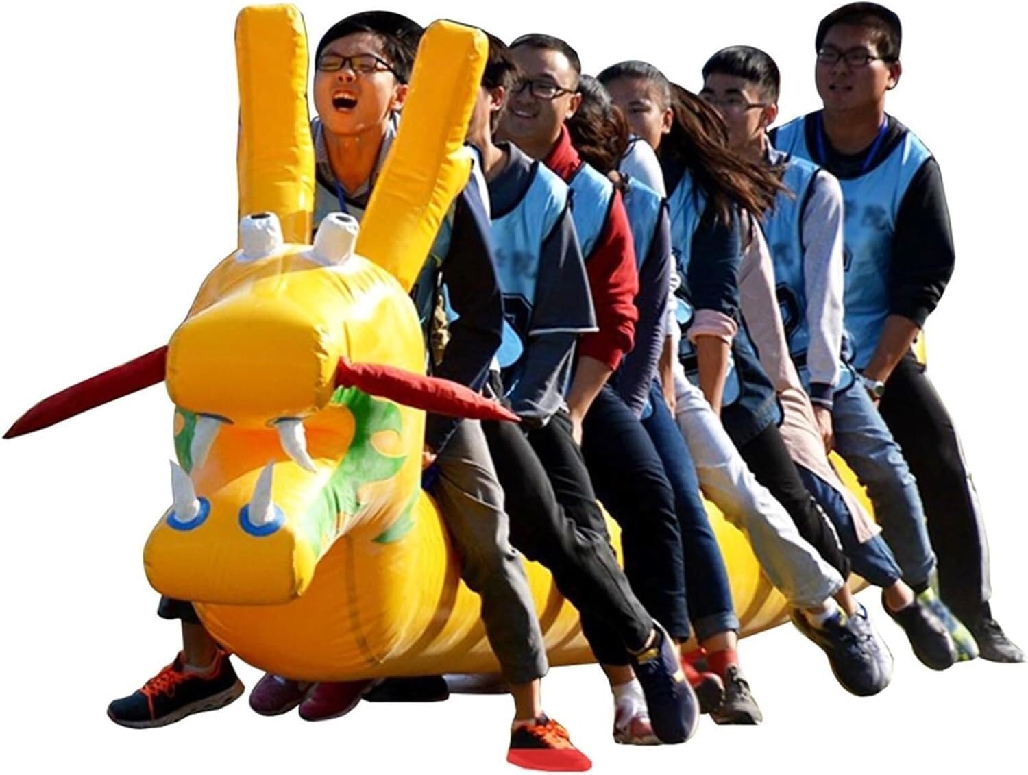 Barco dragón inflable de 9 plazas para juegos de competición y colaboración en equipo
