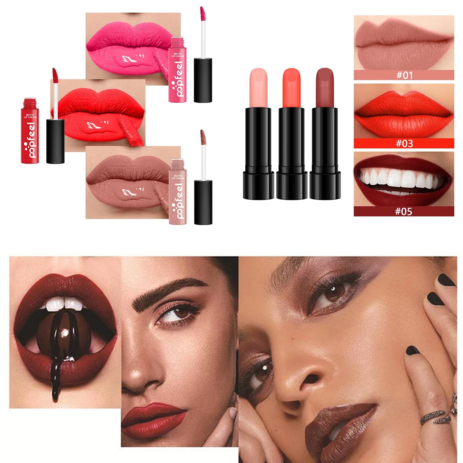 Kit de Maquillaje, Set Maquillaje Mujer, Estuche Maquillaje Mujer, Set de Regalo de Maquillaje Kit de Inicio Completo con Sombras de Ojos, Fundación, Maletín Maquillaje para Niñas Mujeres