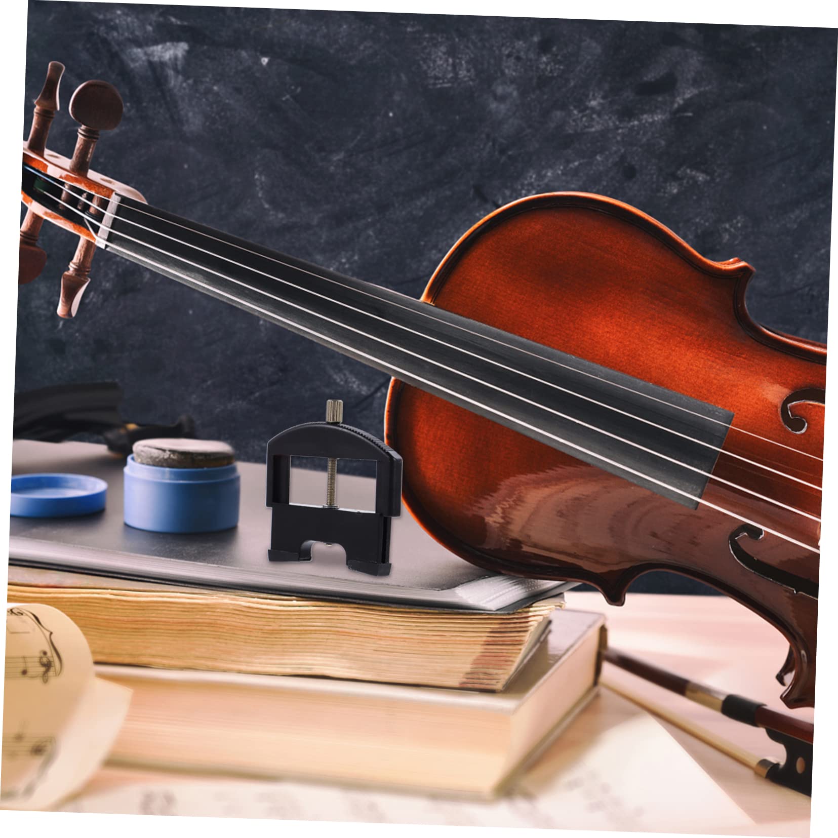 Sollevatore Corde Violino 1/4-4/4, Strumento Cambio Ponte | 1 Pezzo, Plastica Placcatura in Ferro, Segno Posizione Preciso, Finitura Nera
