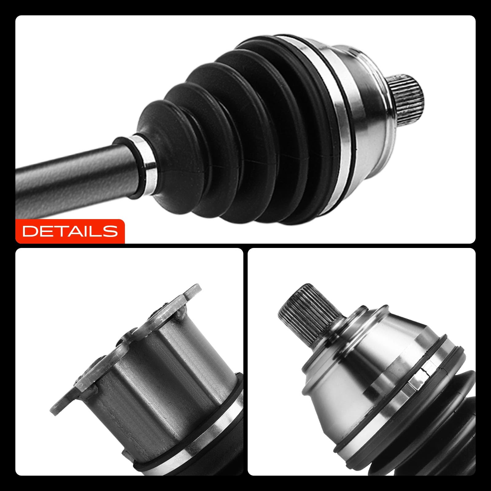 Frankberg Eje motriz Eje de transmisión Transmisión automática sin ABS Ring Eje delantero Derecha Compatible con A6 4F2 C6 A6 Allroad 4FH C6 A6 Avant 4F5 C6 Replace# 4F0407452X