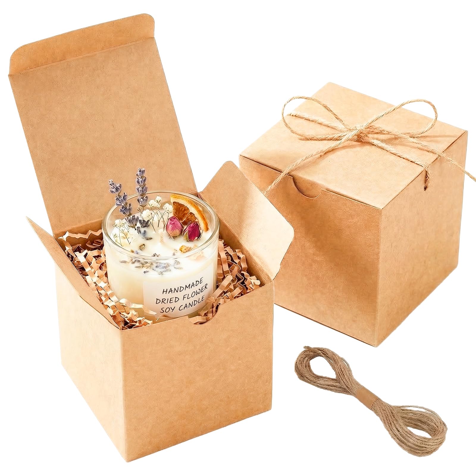 Amazon.com: UnicoPak 10 Pack 4x4x4 Small Brown Gift Boxes with