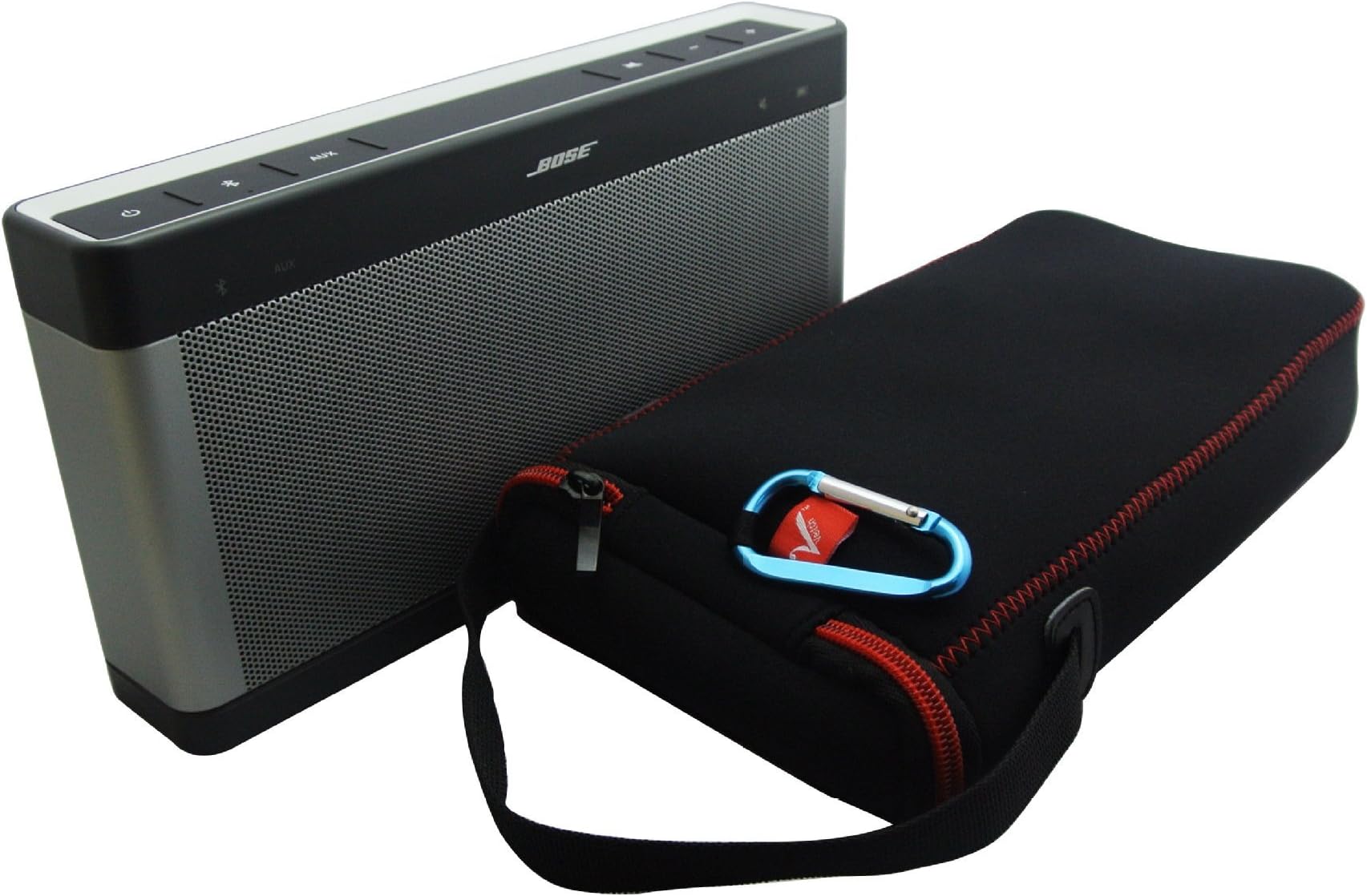 SHRMIA Soft Neoprene Sleeve Carrying Case Travel Bag Cover Pouch Box Compatible for Bose SoundLink 3 III Bluetooth Speaker