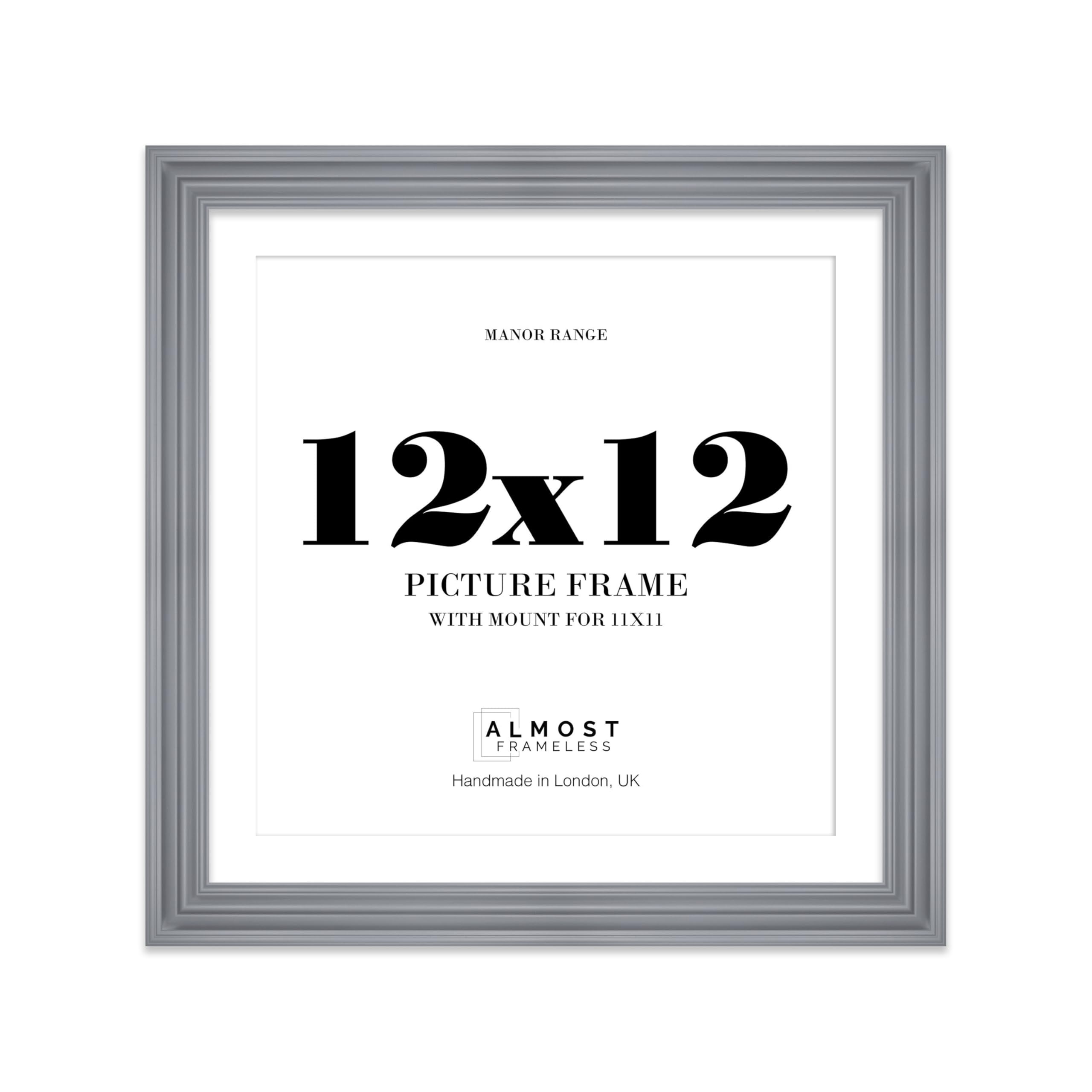 12x12 Grey Picture Frame - 12x12 Square Frame with 11x11 Mount for 12x12/11x11 Pictures Luxurious Style Frame for Home Dรฉcor, 1 Pack โ image 1