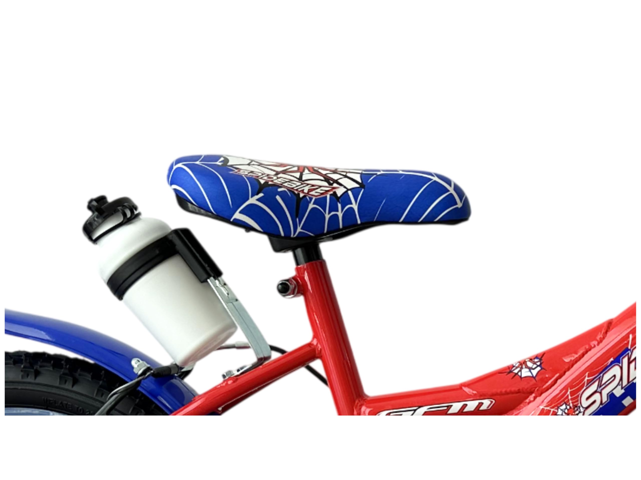Bicicletta bambini Spidebike Rosso 16 pollici con stabilizzatori | Da 4 a 6 anni, 105 - 120 cm