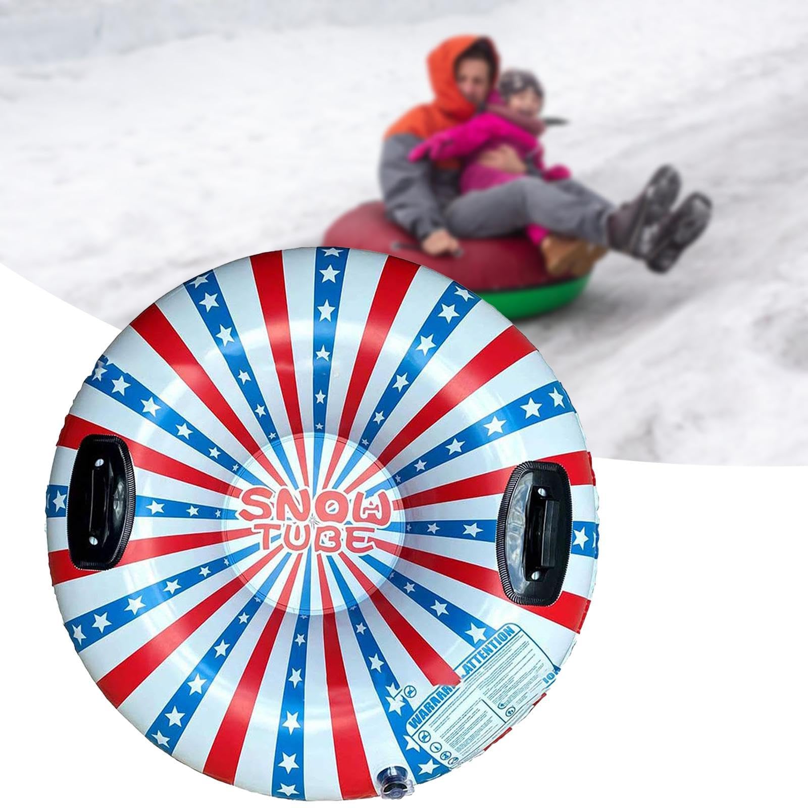 F Fityle Tube à Neige Gonflable Tube à Neige d'hiver Cadeau Traîneau Tube de Ski pour Enfants Luge à Neige pour Les fêtes d'année Activités familiales