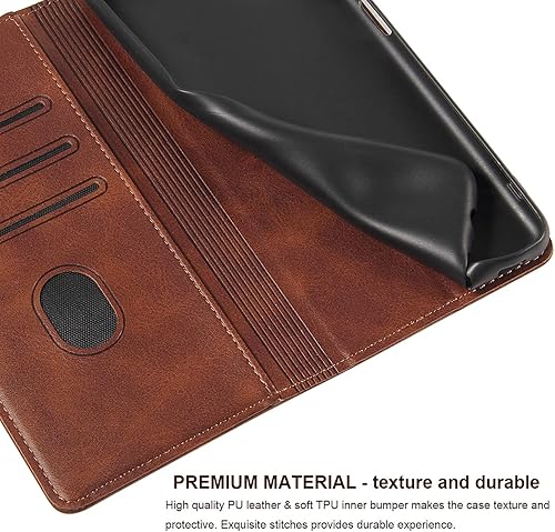 Miniatura 2 de Funda para Samsung Galaxy A53, Funda De Cuero PU Premium Billetera Con Titular De La Tarjeta Kickstand Cierre Magnético Incorporado Flip Folio