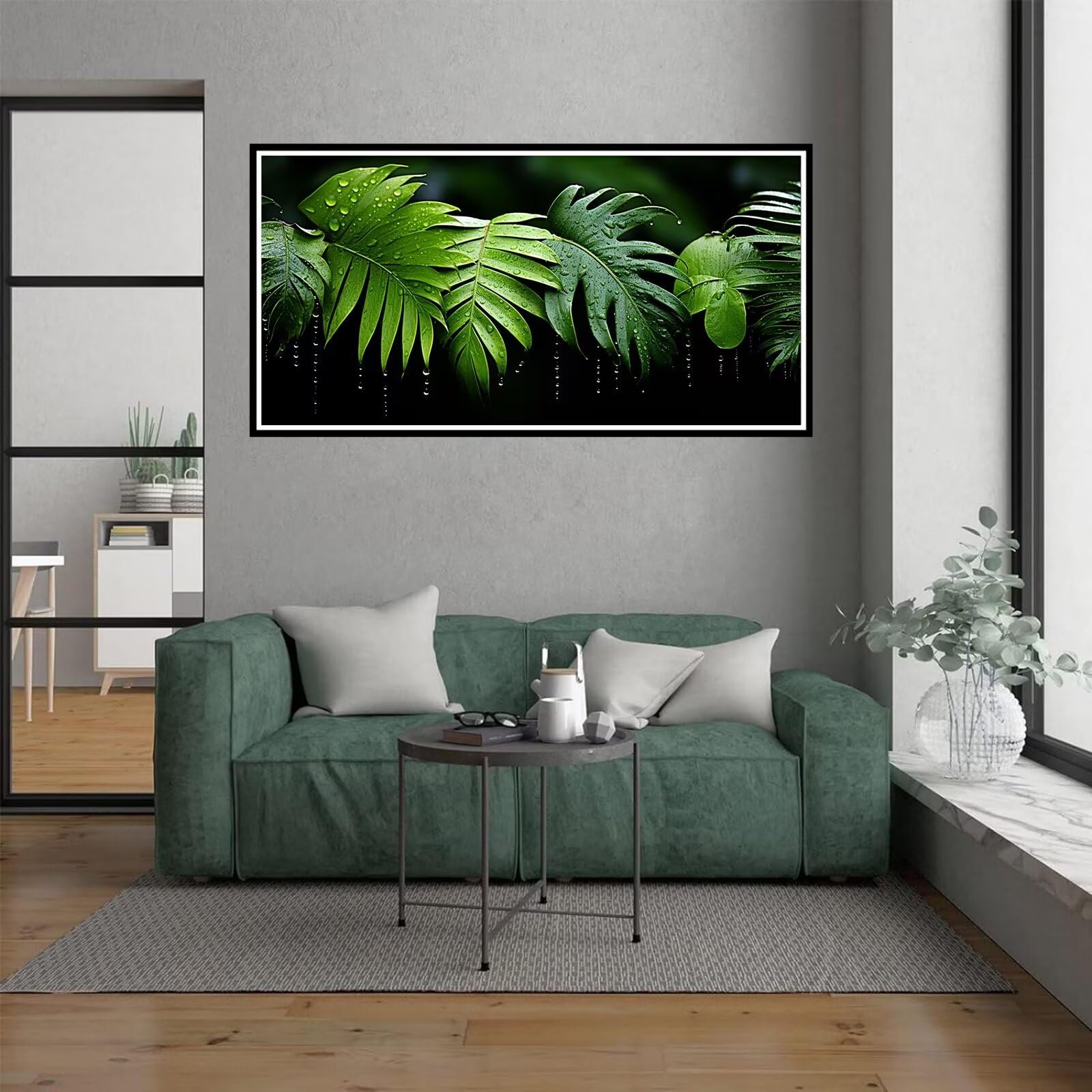 DIY Diamant Malerei Set 'Vier Jahreszeiten Garten' 50x50 Cm – Vollbesatz Mit 5D-Strasssteinen