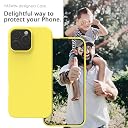 YATWIN Silicone Back Case for iPhone 16 Pro Max, Soft-Touch Phone Back Cover for Apple iPhone 16 Pro Max - Yellow gallery image
