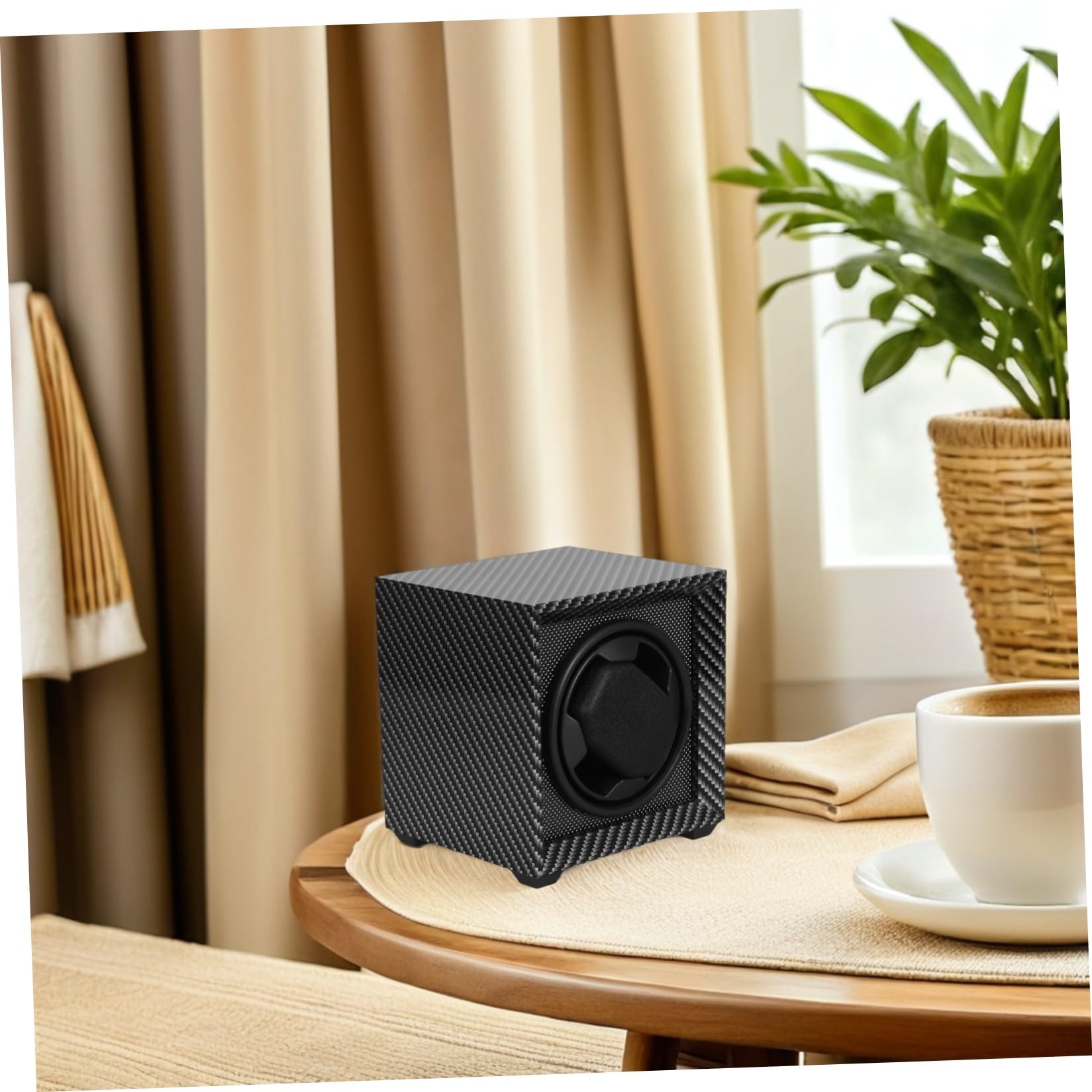Carica Orologi Automatico Singolo Motore Silenzioso, Compatibilità, Struttura in Mdf e Abs, per Scrivania e Ufficio, Alimentazione USB Regolabile
