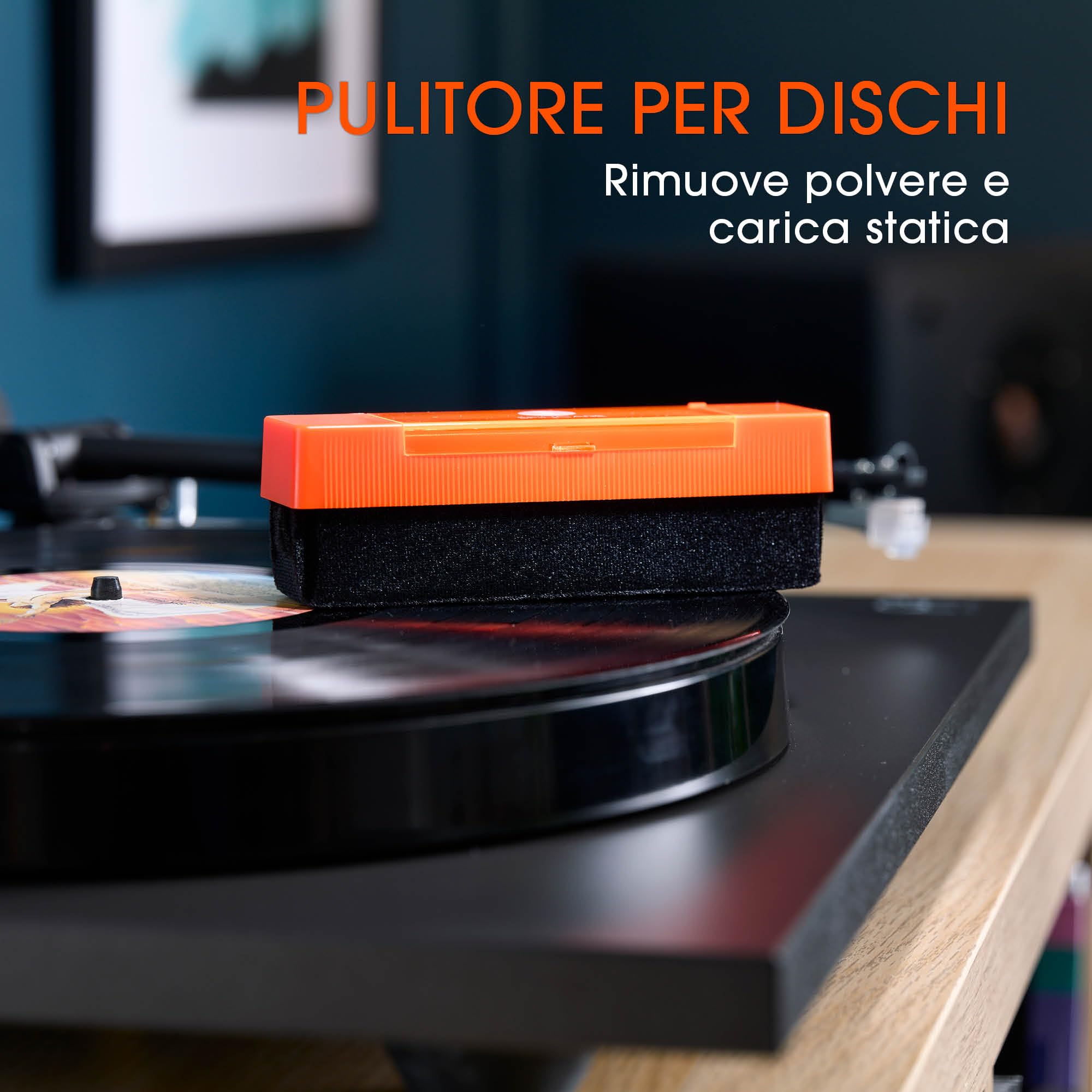 Spazzola Antistatica per Vinili & Pulitore Stilo | Kit Pulizia Vinili e Dischi Vinile 2 in 1 SPINCARE | Cuscinetto Velluto Morbido | Spazzola Stilo | Copertura Protettiva | Set Pulizia Compatto 2in1