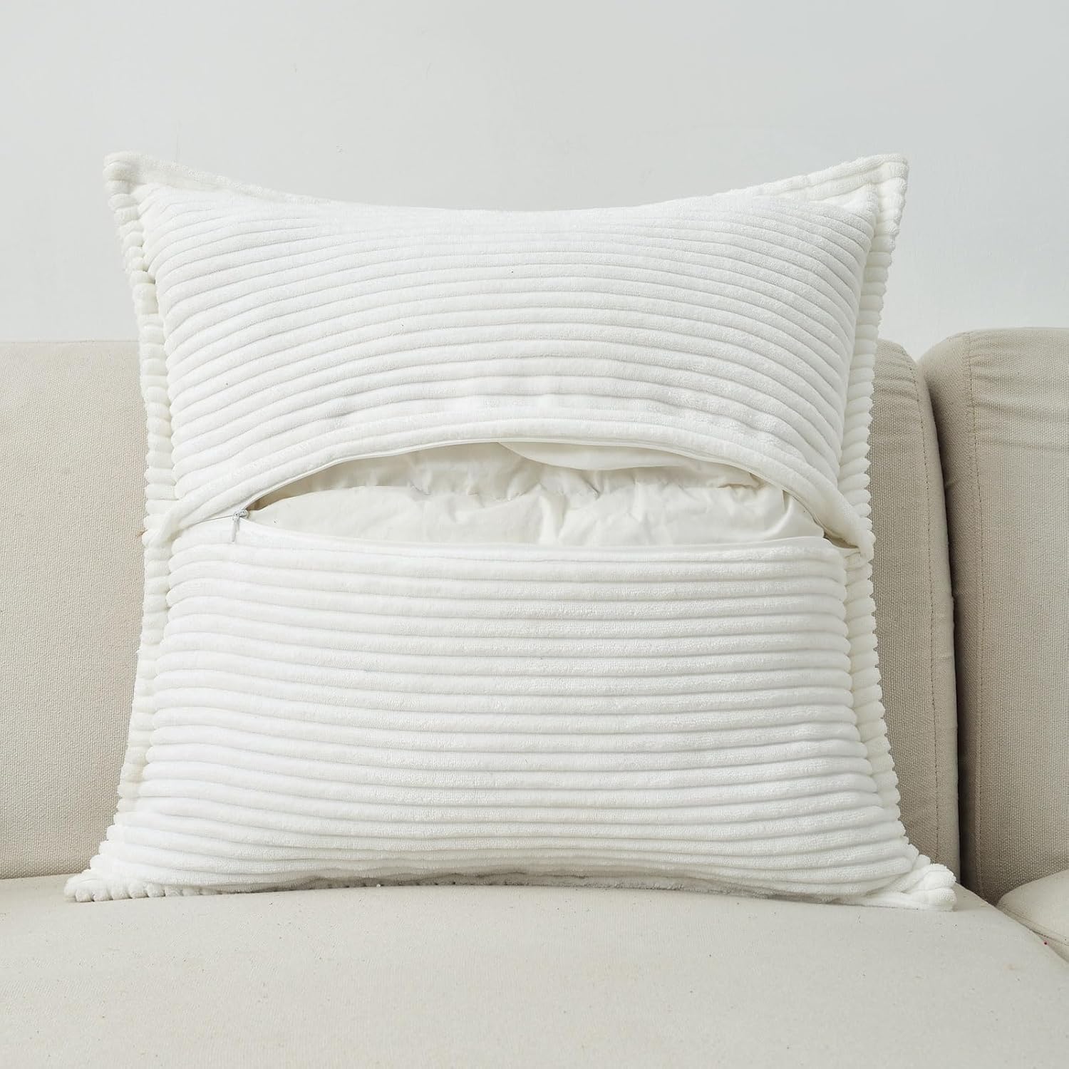 Transform Your Space: HAUSSY Christmas White Corduroy Throw Pillow Covers Review
