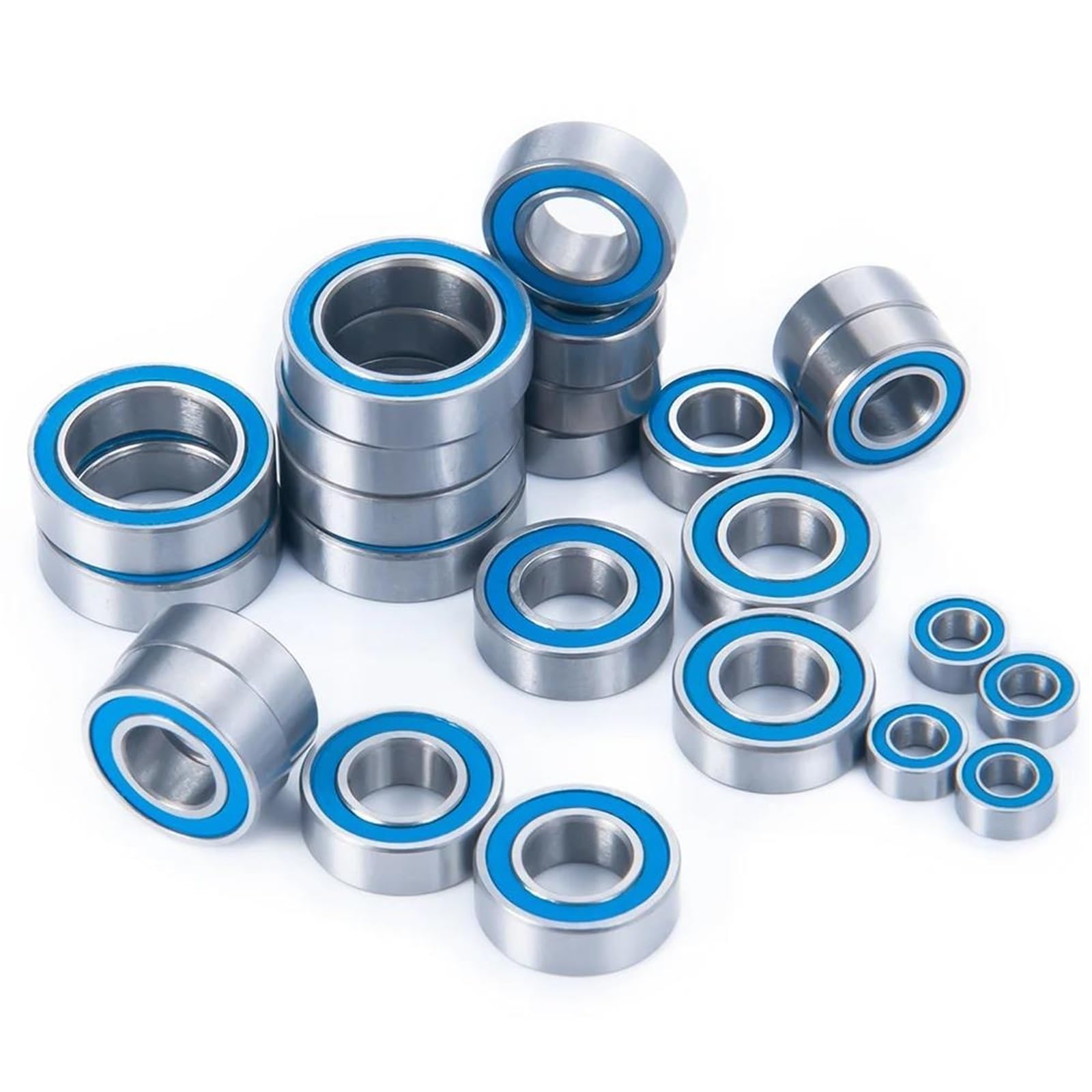 roulement a bille Pour Baja Pour Rey Pour Rock 1/10 RC Pour Buggy Pour Camion Du Désert Roulements Pièces De Mise À Niveau 24 Kit Roulement Billes Bleu