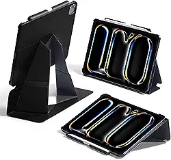 MOFT Capa fólio para iPad Pro de 12,9 polegadas (3 a 6 gerações) com suporte de lápis removível, protetora e leve, material MOVAS durável e toque confortável para navegar, desenhar e estudar, preto