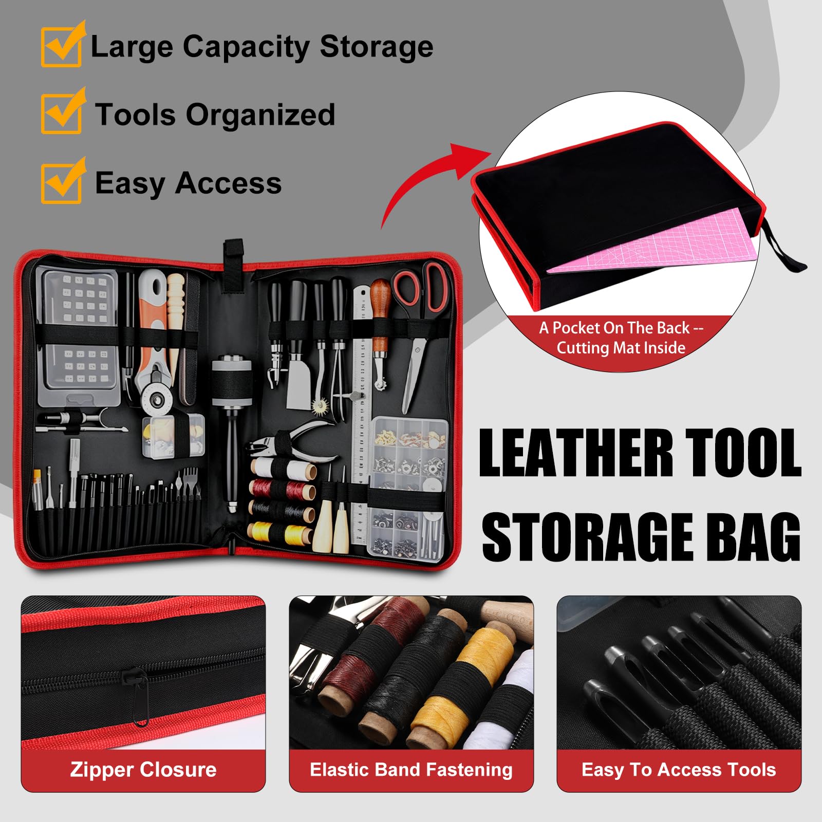 Leather Working Kit - 415 Pcs Tools -3 Leather Working Kit - 415 Pcs Tools -3