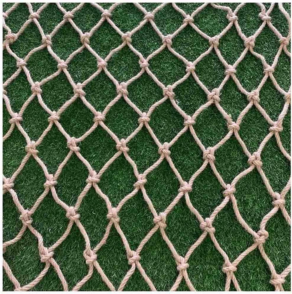 Hemp Rope Decorations Nets,Rope Jute Weaving Net Non-Slip Hemp Net Plant Climbing Decorative Netting,Multiple, 8mm Rope 15cm Hole(1x9m)