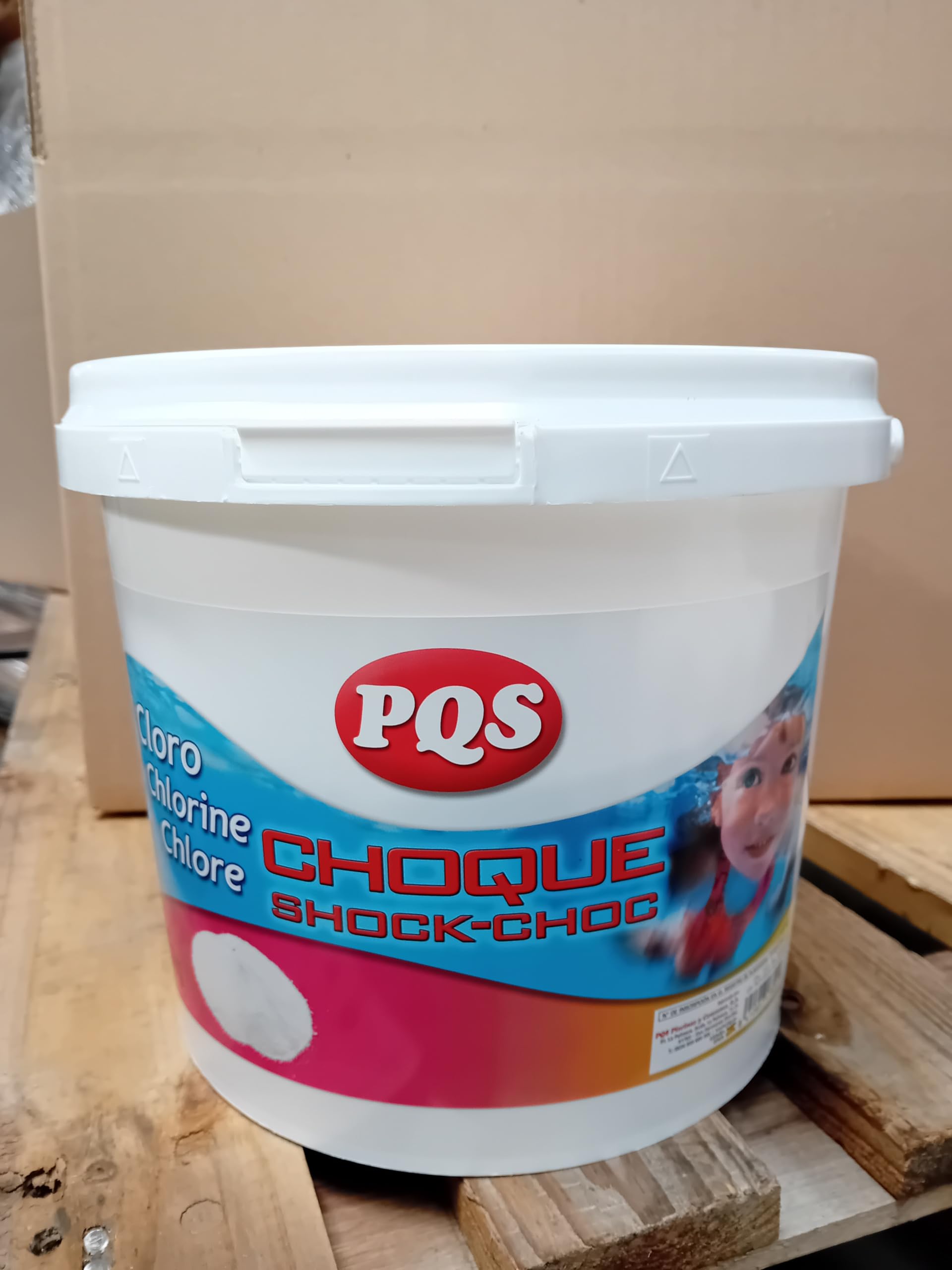PQS Cloro Choque Granulado 5 kg – Tratamiento de Choque para Piscinas – Dicloroisocianurato Sódico – Disolución Rápida – Recuperación de Agua Verde o Turbia – Uso en Piscinas