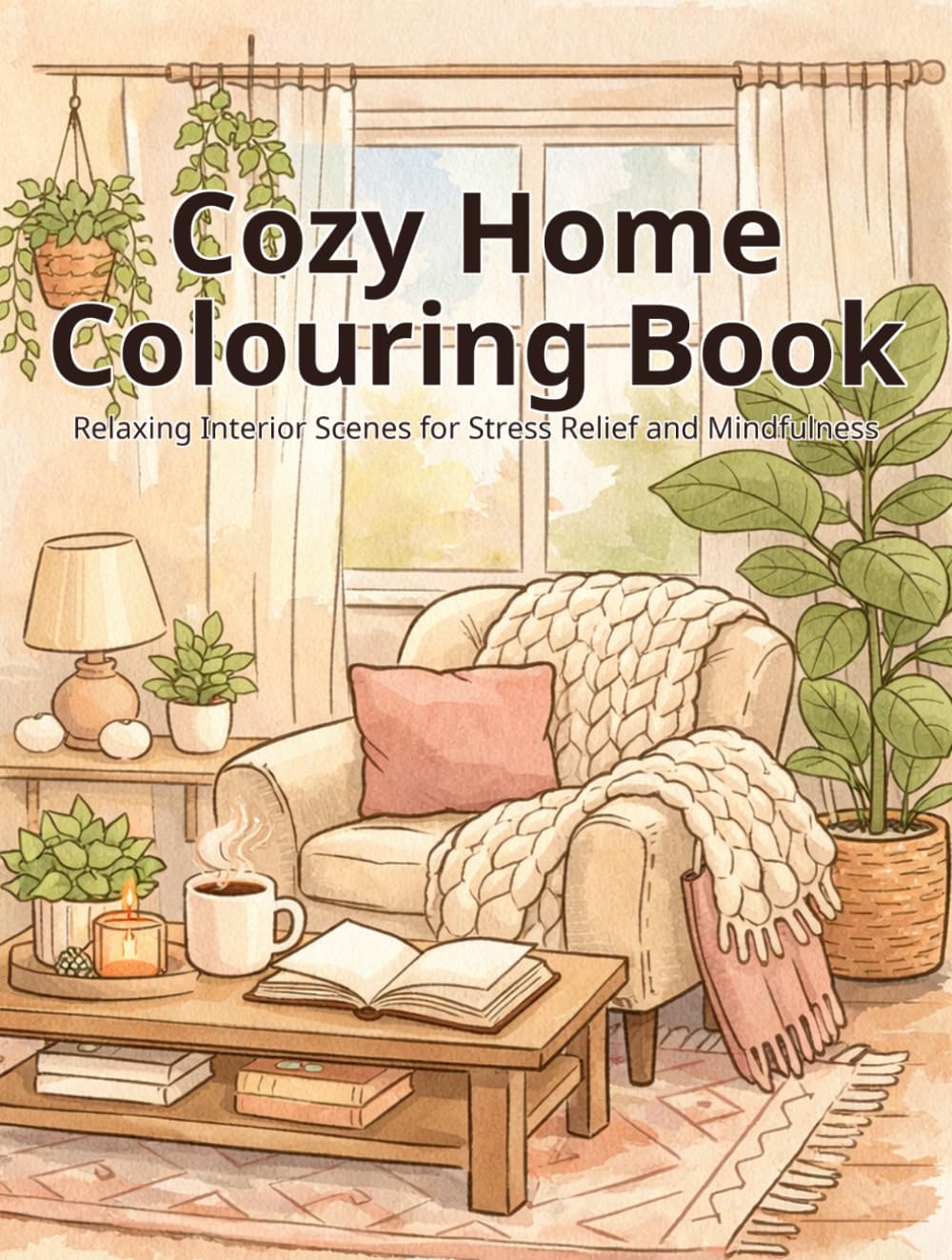 Cozy Home Colouring Book: Relaxing Interior Scenes for Stress Relief and Mindfulness