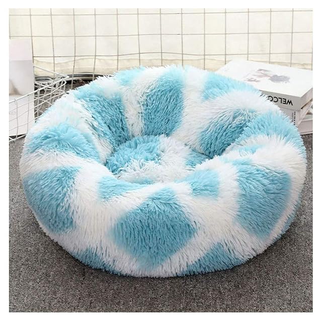 YAOTT Cama de Felpa para Perros y Gatos Cama Calmante Mascota Redonda Suave Sofa para Cachorros Cojín Lavable…