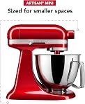 KitchenAid KSM3316XCA Artisan Mini Mélangeur de stand- Candy Appliquer Rouge, Candy Apple Rouge,3.5 Lait et légumes