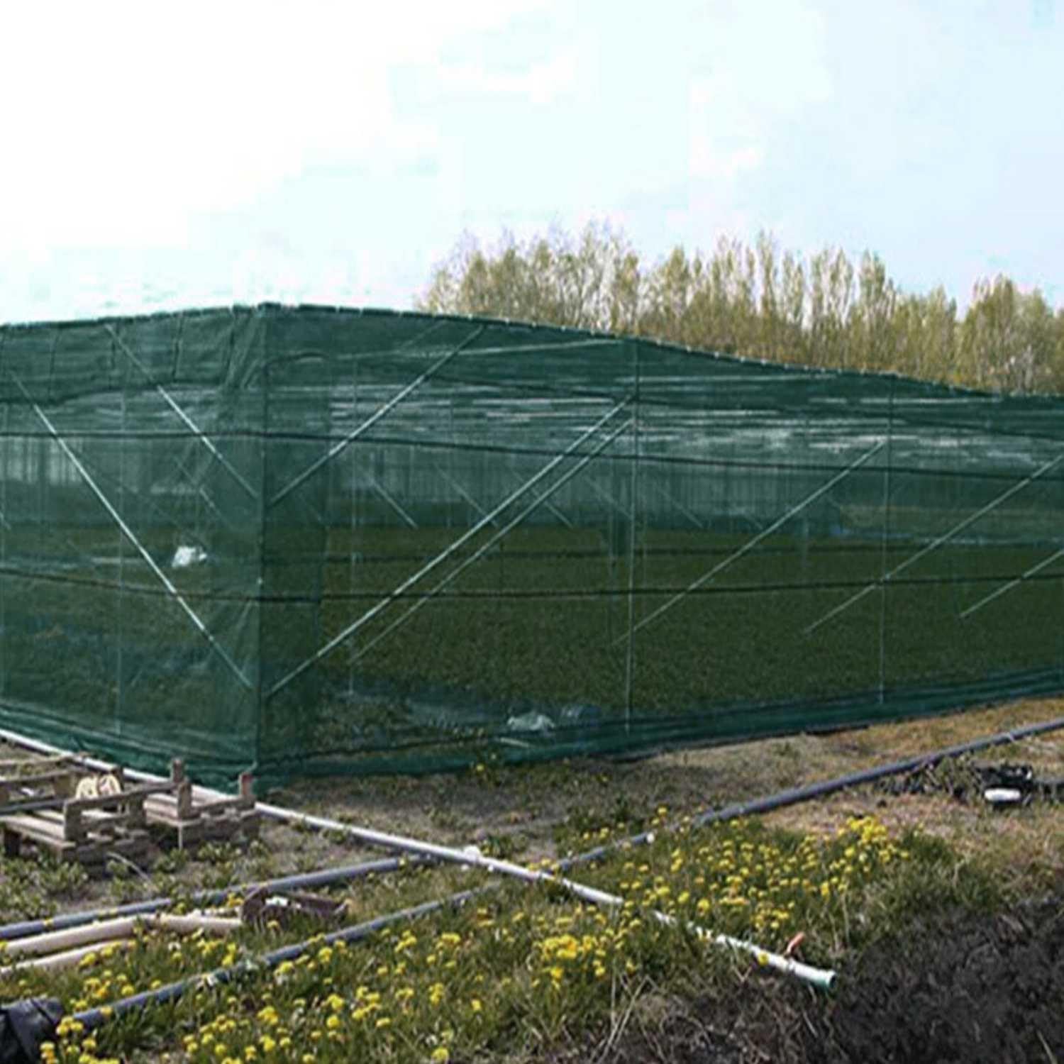 Florade Siatka zacieniająca, idealna ochrona przed słońcem do szklarni, ogrodów zimowych i innych, odporna na rośliny, odporna na promieniowanie UV i warunki atmosferyczne, 80 g/m², szerokość 2,6 m